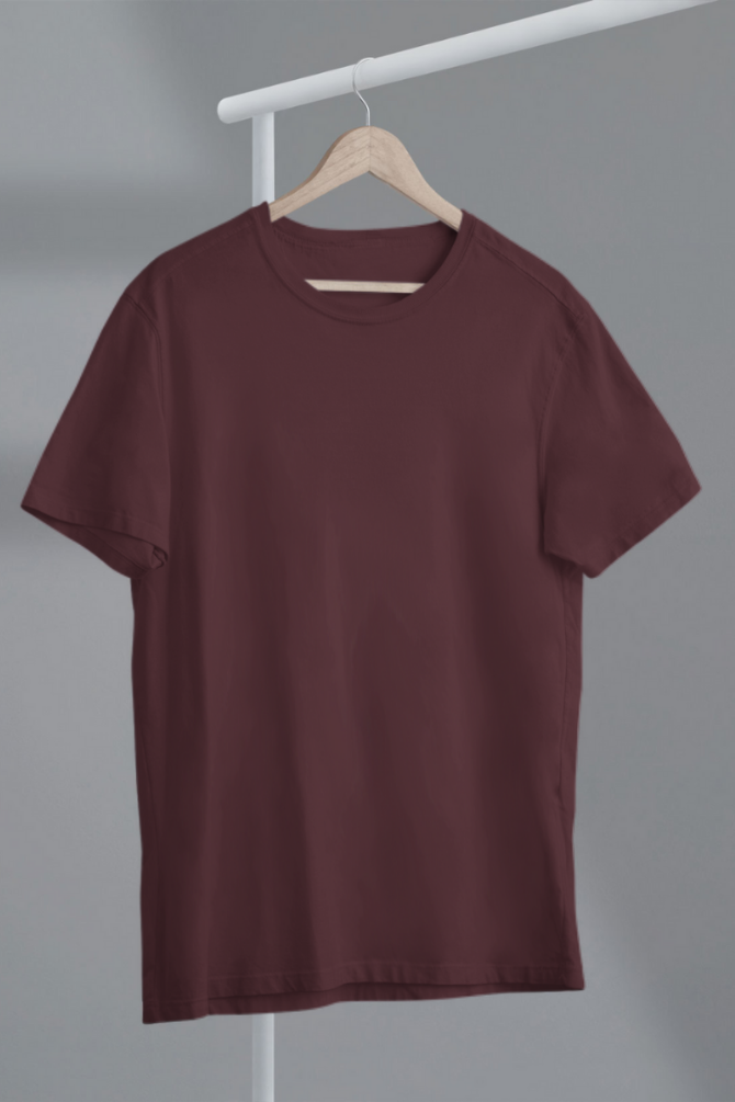 Maroon Oversized T-Shirt For Women - WowWaves - 1