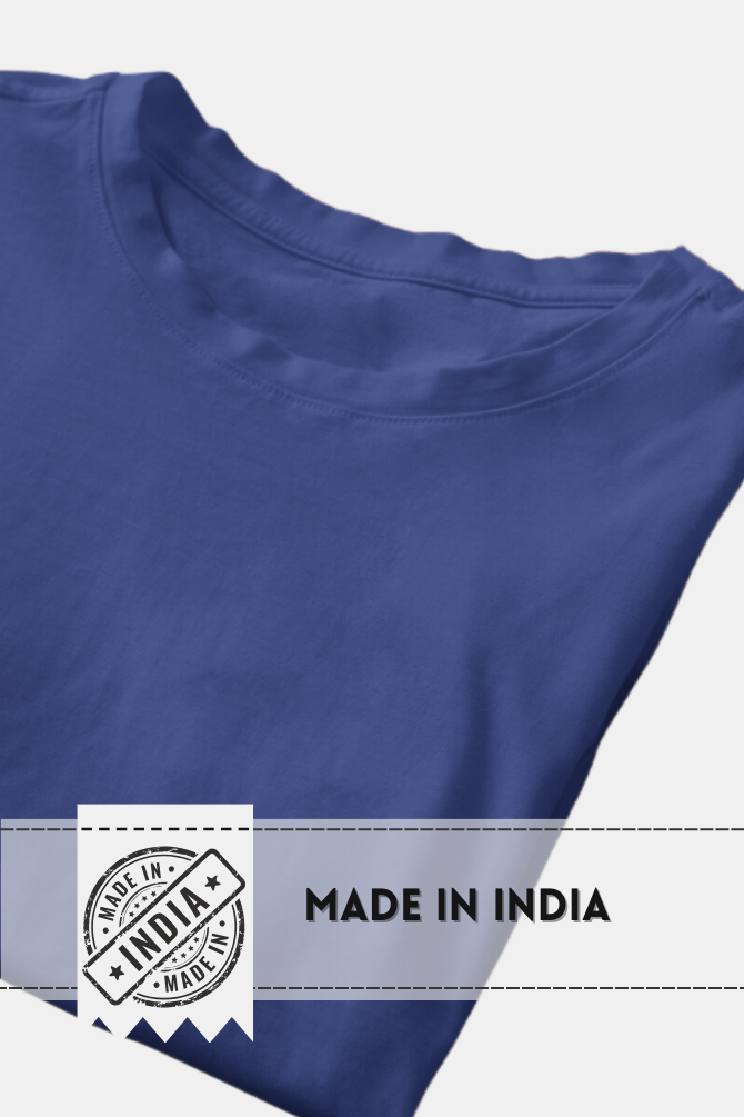 Royal Blue Oversized T-Shirt For Women - WowWaves - 5