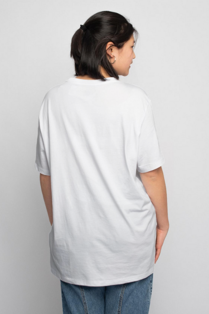 White Oversized T-Shirt For Women - WowWaves - 3
