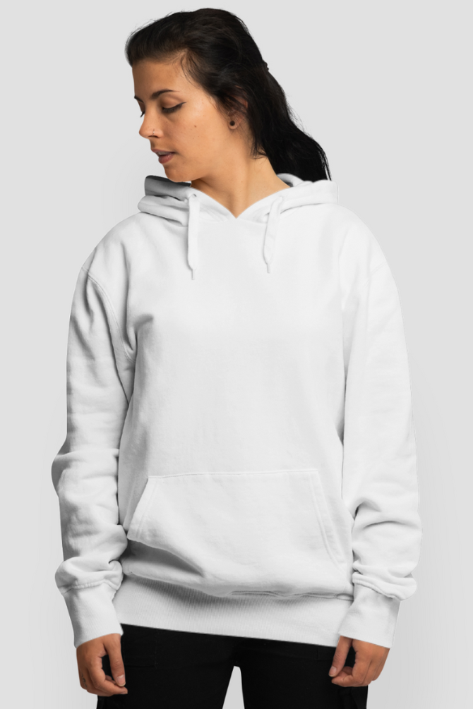 White Oversized Hoodie For Women - WowWaves - 5
