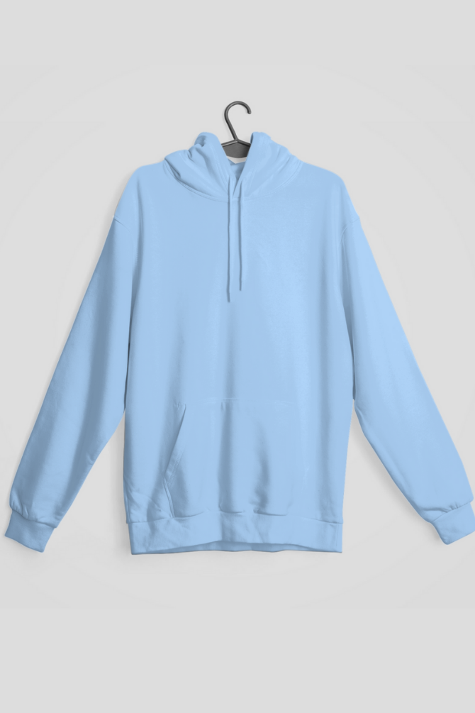 Baby Blue Hoodie For Men - WowWaves - 1