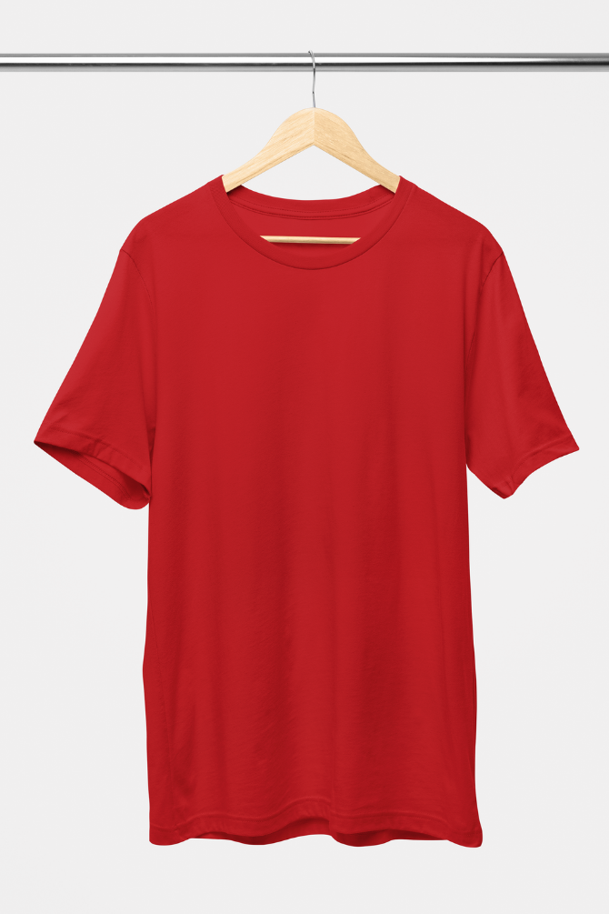 Red Oversized T-Shirt For Women - WowWaves - 1
