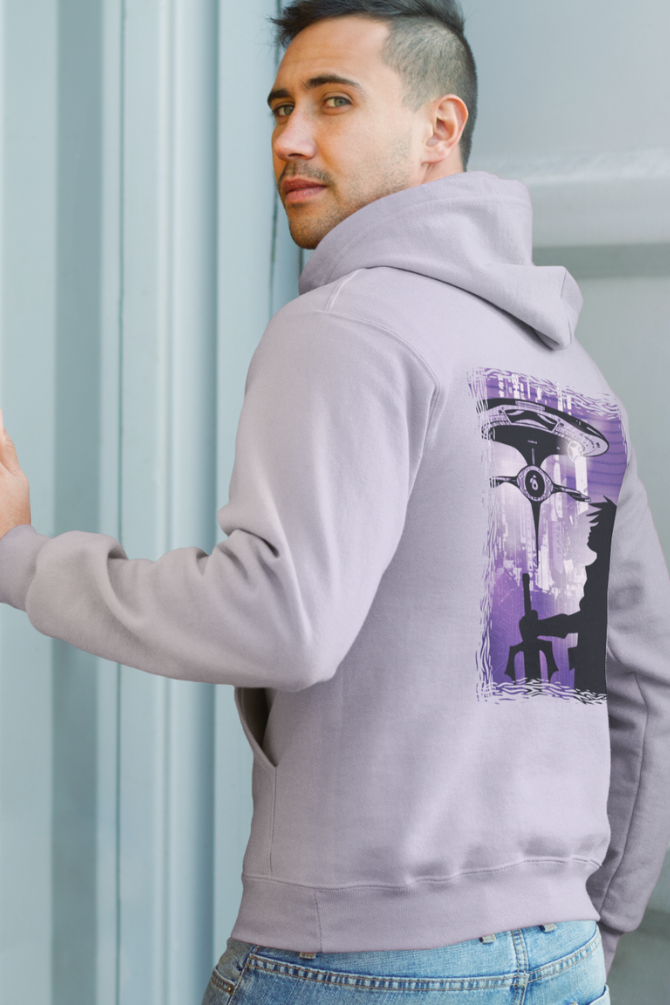 Sci Fi Anime Lavender Printed Hoodie For Men - WowWaves - 2