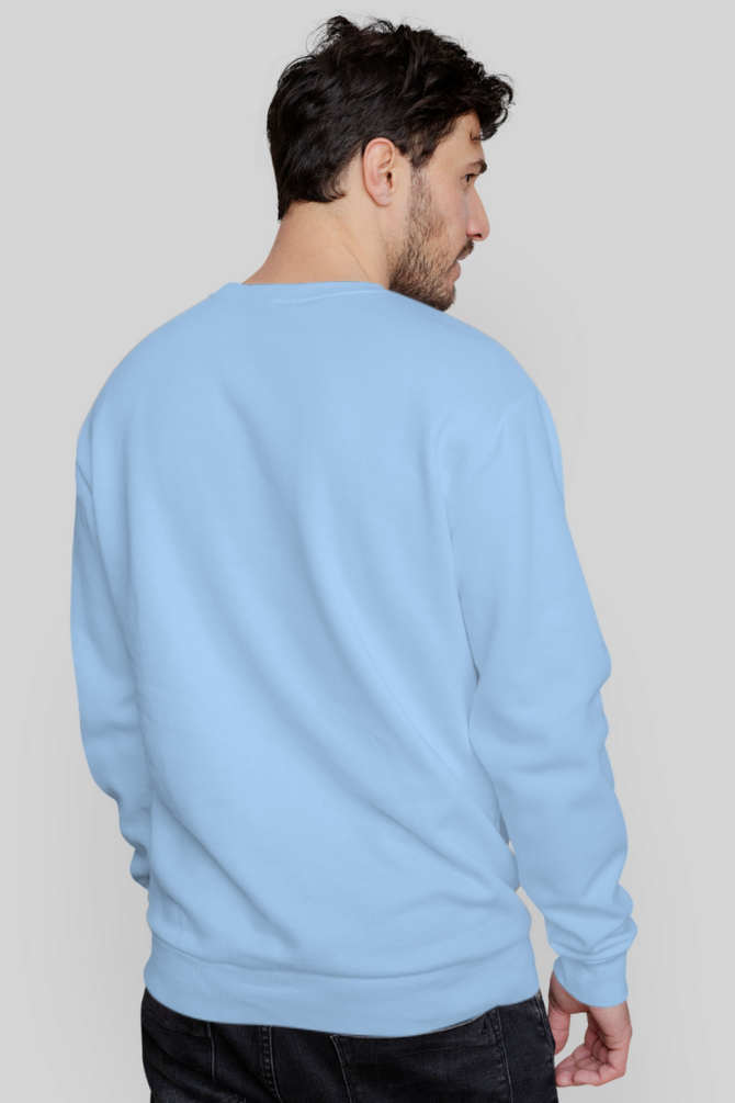 Baby Blue Sweatshirt For Men - WowWaves - 5