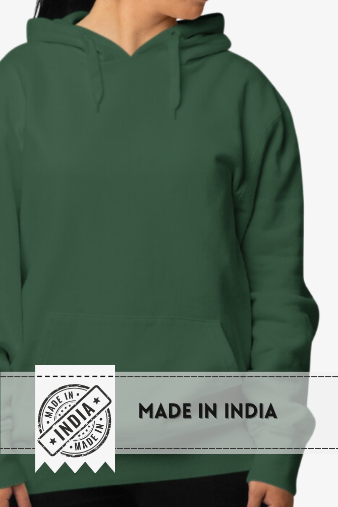 Bottle Green Oversized Hoodie For Women - WowWaves - 8