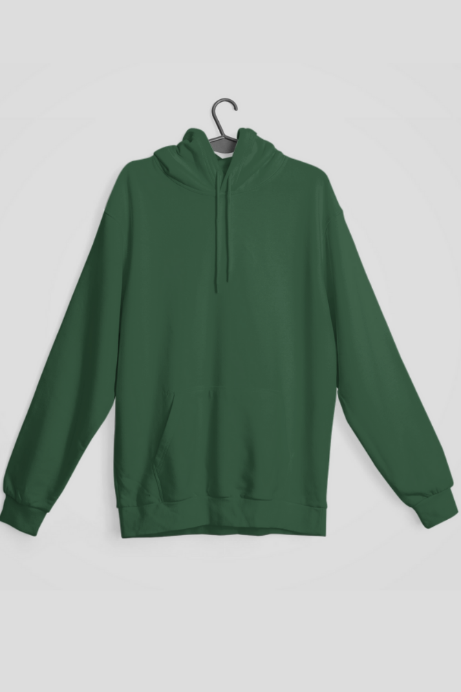 Bottle Green Hoodie For Men - WowWaves - 1