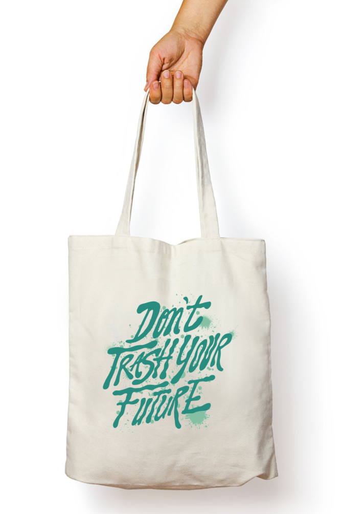 Climate Action Quote Zipper Tote Bag -8