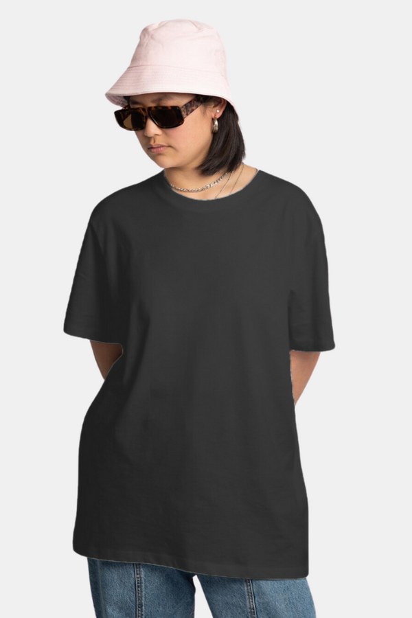 Black Lightweight Oversized T-Shirt For Women - WowWaves