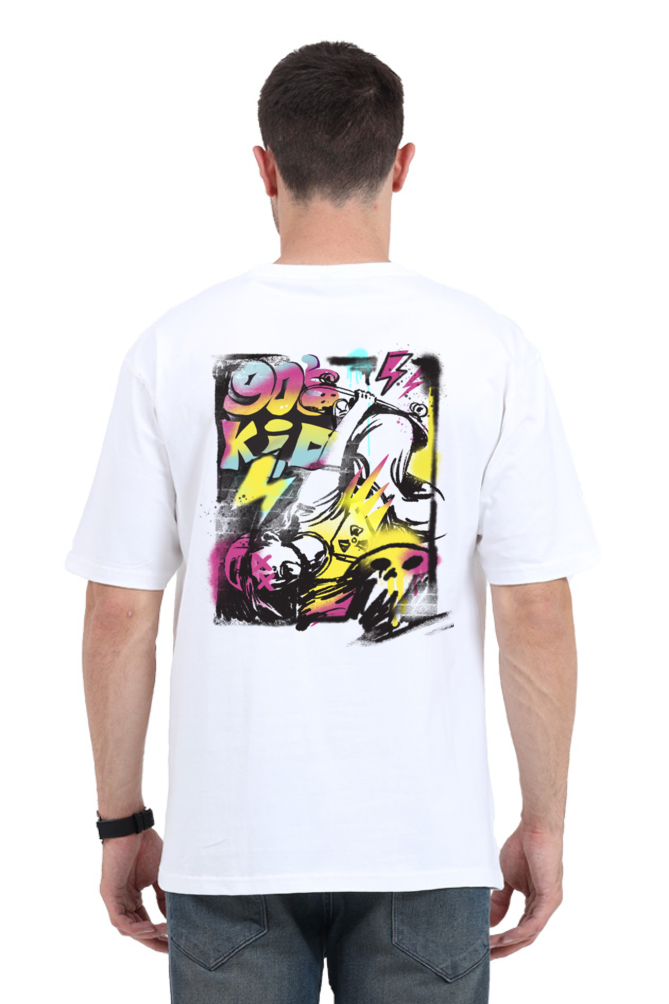 90S Skater Graffiti Printed Oversized T-Shirt For Men - WowWaves - 6