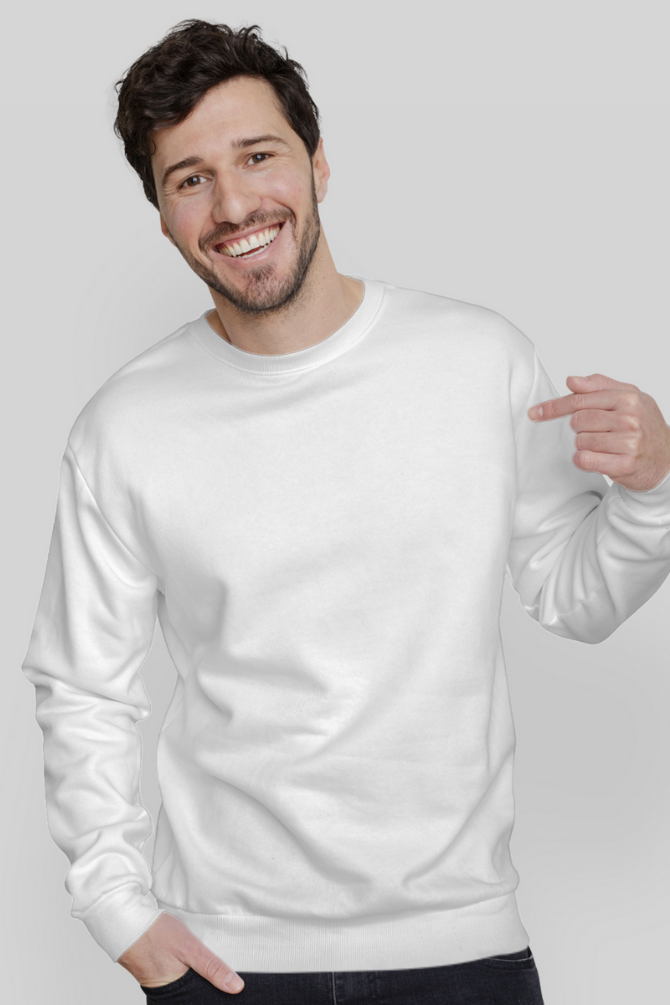 White Sweatshirt For Men - WowWaves - 6