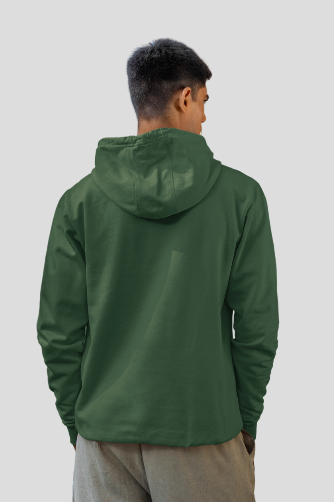 Bottle Green Hoodie For Men - WowWaves - 7