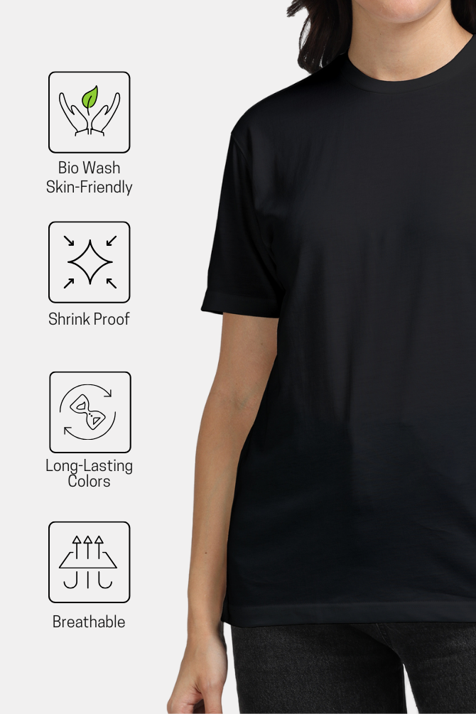 Black Supima Cotton T-Shirt For Women - WowWaves - 8