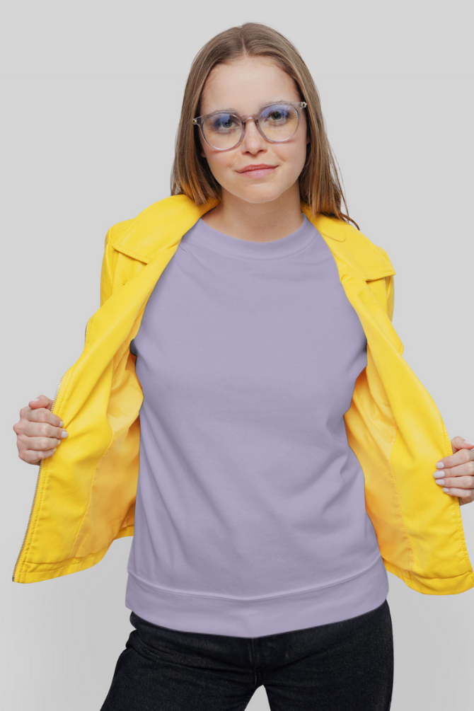 Lavender Sweatshirt For Women - WowWaves - 1