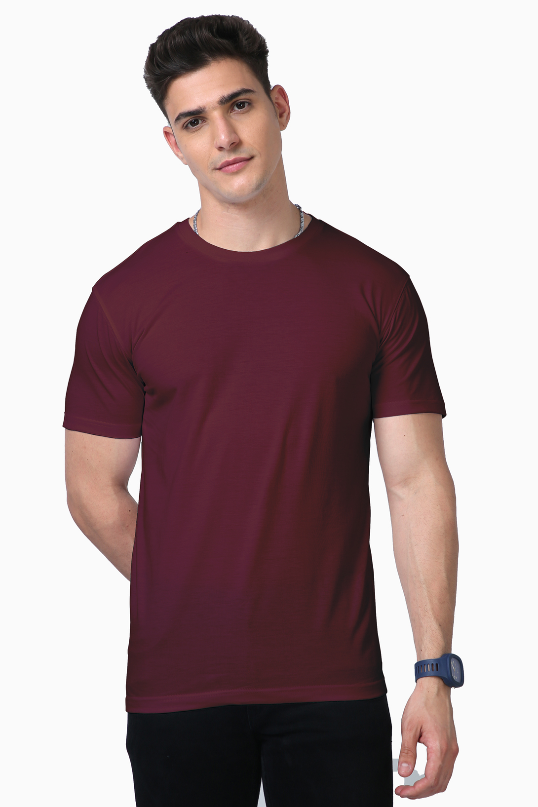 Plain Supima T-Shirts For Men - WowWaves - 3