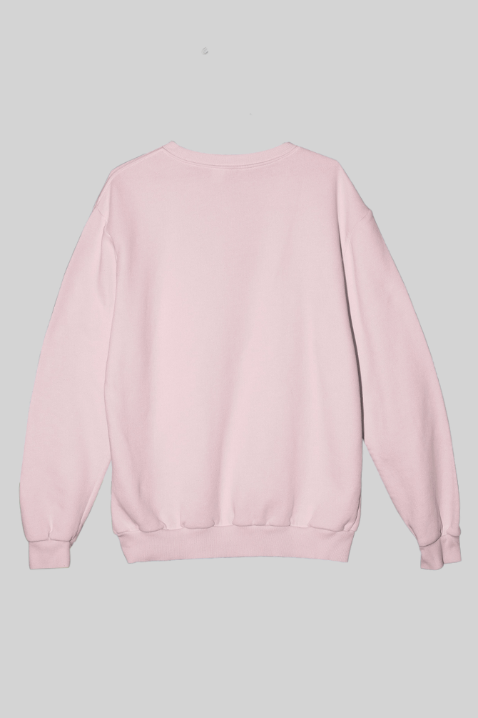Light Pink Oversized Sweatshirt For Men - WowWaves - 2