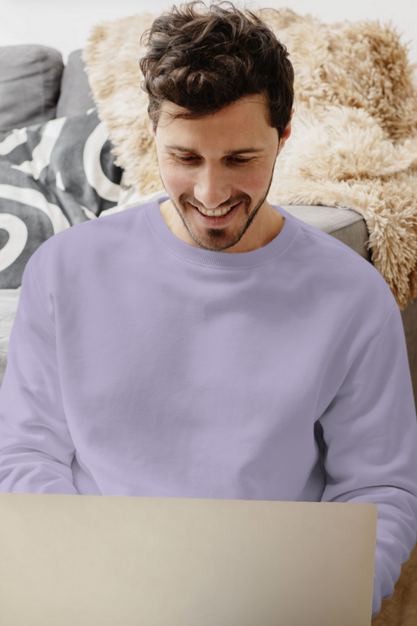 Lavender Sweatshirt For Men - WowWaves