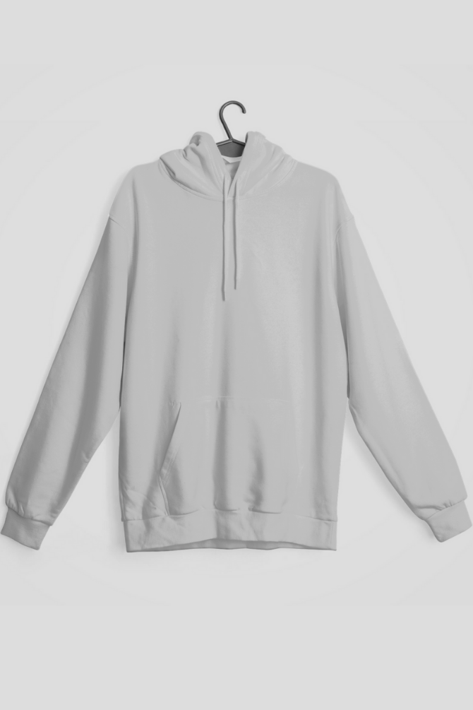 Grey Melange Hoodie For Men - WowWaves - 1