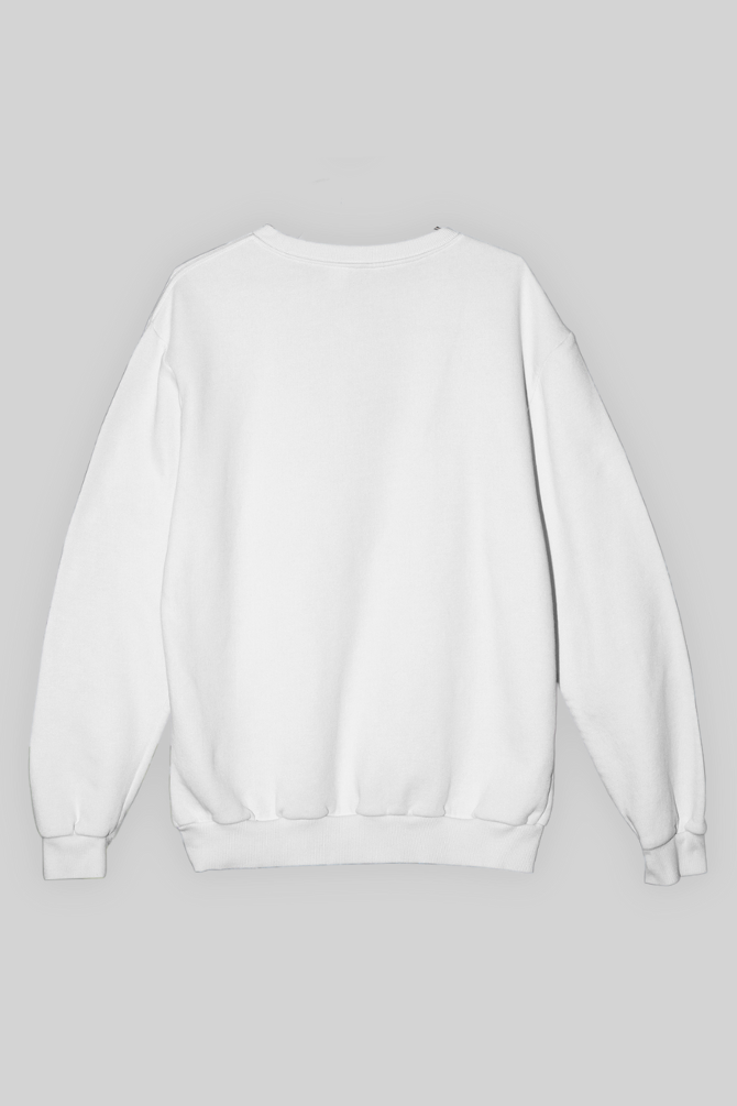 White Oversized Sweatshirt For Women - WowWaves - 2