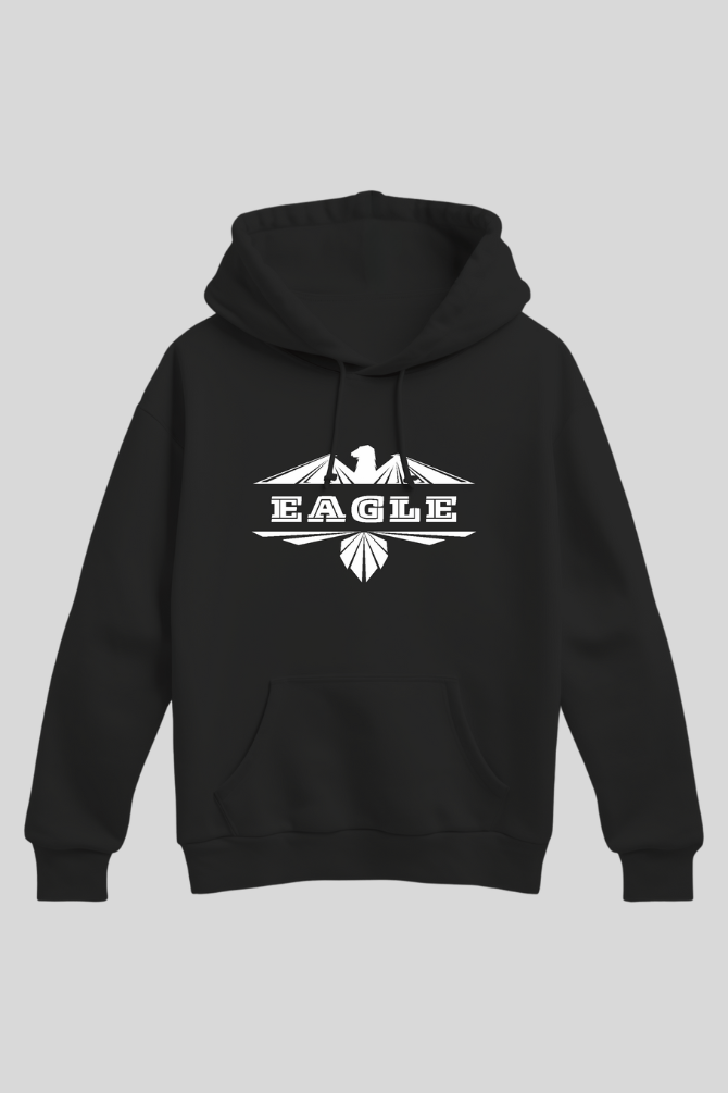 Eagle Black Printed Hoodie For Men - WowWaves - 6