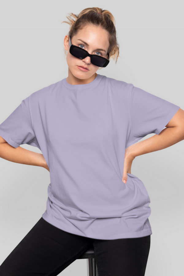 Lavender Lightweight Oversized T-Shirt For Women - WowWaves