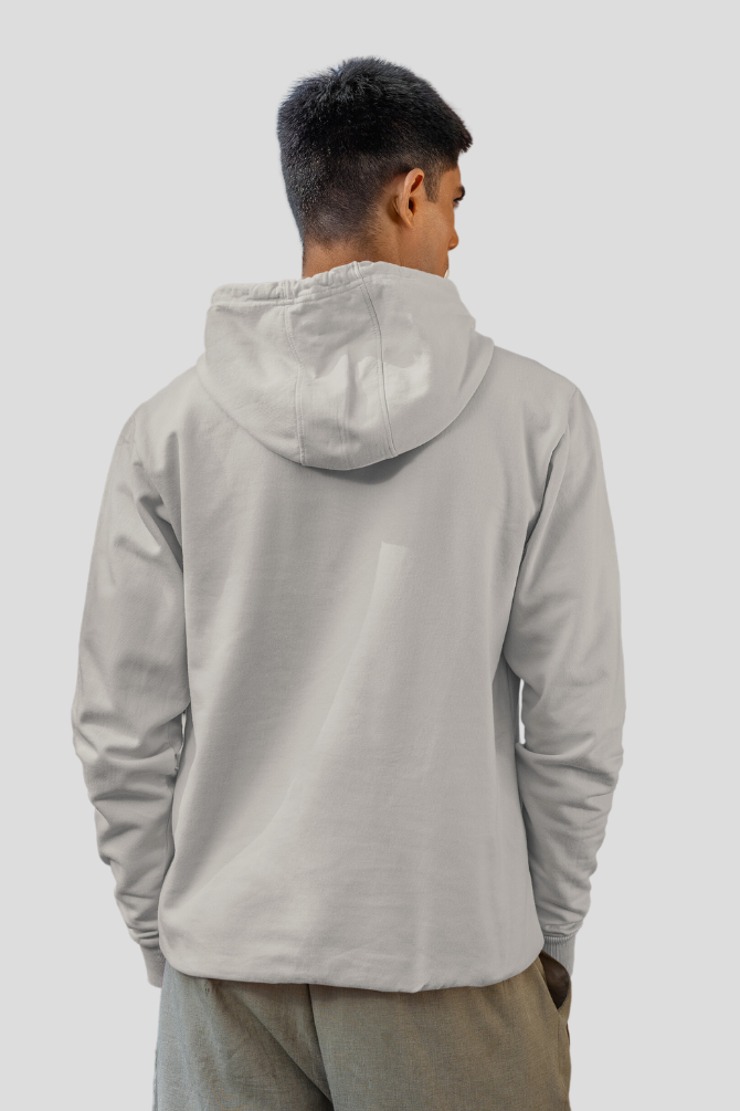 Grey Melange Hoodie For Men - WowWaves - 4