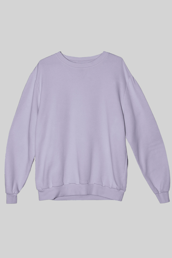 Lavender Oversized Sweatshirt For Women - WowWaves - 1