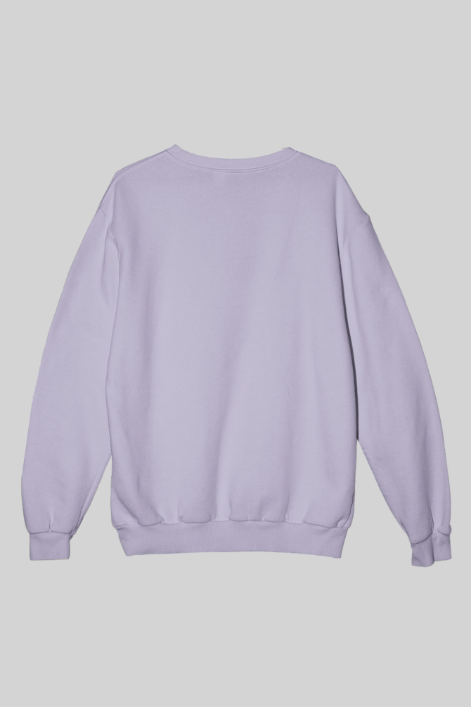Lavender Oversized Sweatshirt For Men - WowWaves - 2