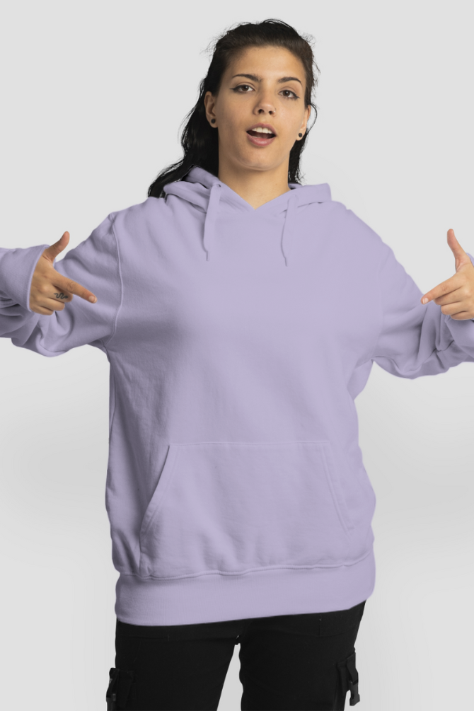 Lavender Oversized Hoodie For Women - WowWaves - 2