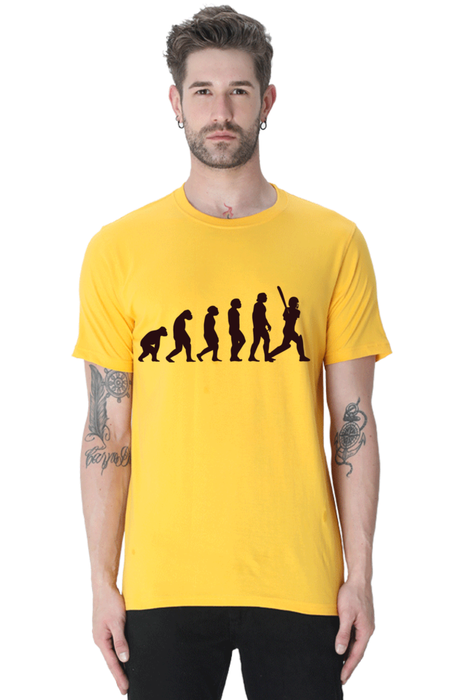 Evolution Of Cricket Printed T-Shirt For Men - WowWaves - 12