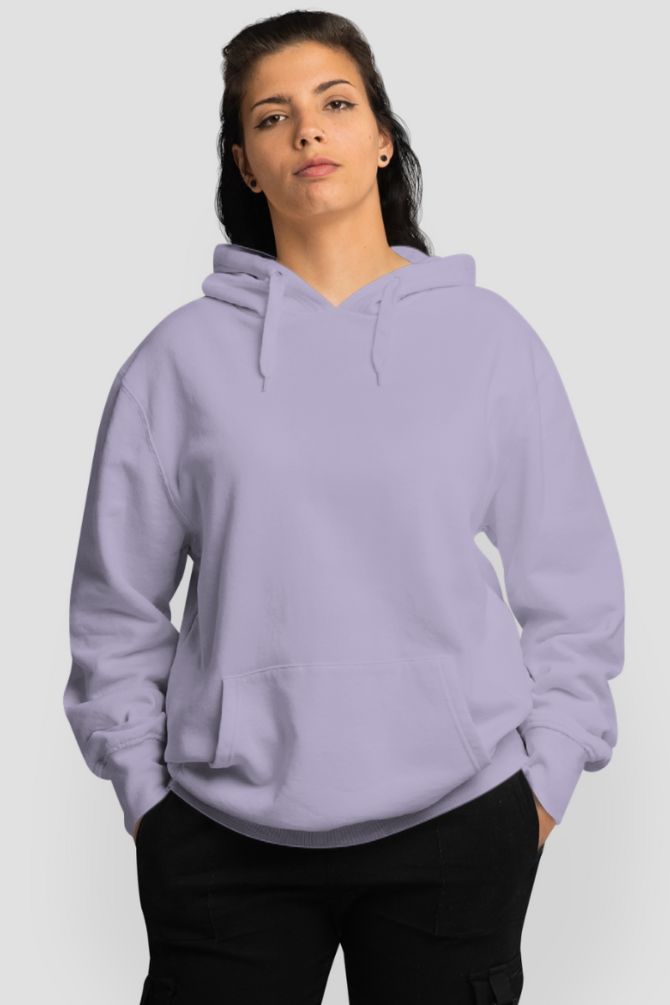 Lavender Oversized Hoodie For Women - WowWaves - 3