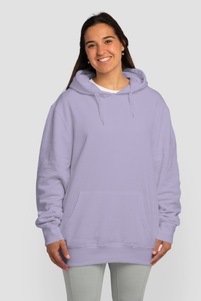 Lavender Oversized Hoodie For Women - WowWaves - 6