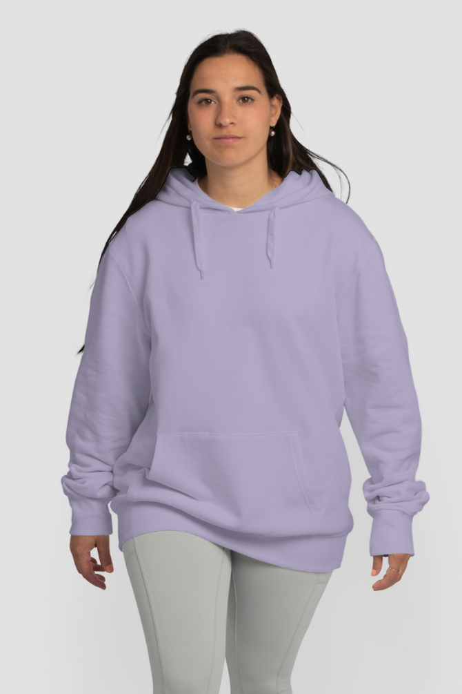 Lavender Oversized Hoodie For Women - WowWaves - 4