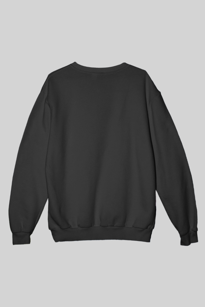 Black Oversized Sweatshirt For Men - WowWaves - 2