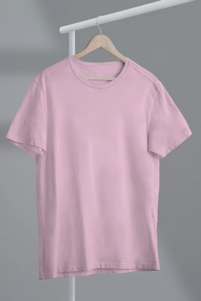 Light Baby Pink Lightweight Oversized T-Shirt For Women - WowWaves - 1