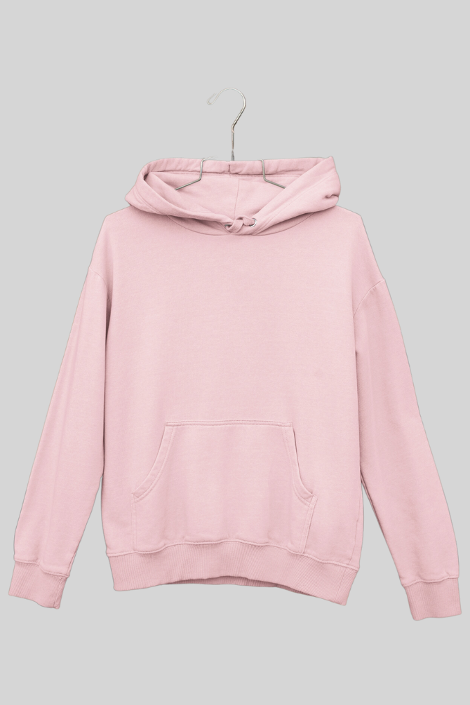 Light Pink Oversized Hoodie For Women - WowWaves - 1