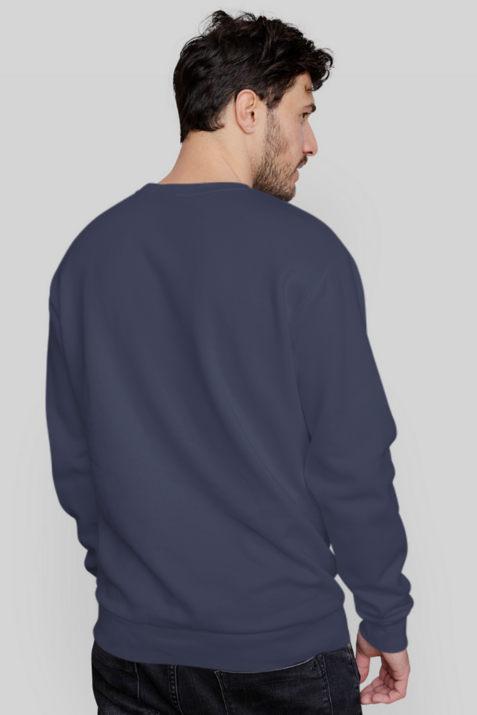 Navy Blue Sweatshirt For Men - WowWaves - 7
