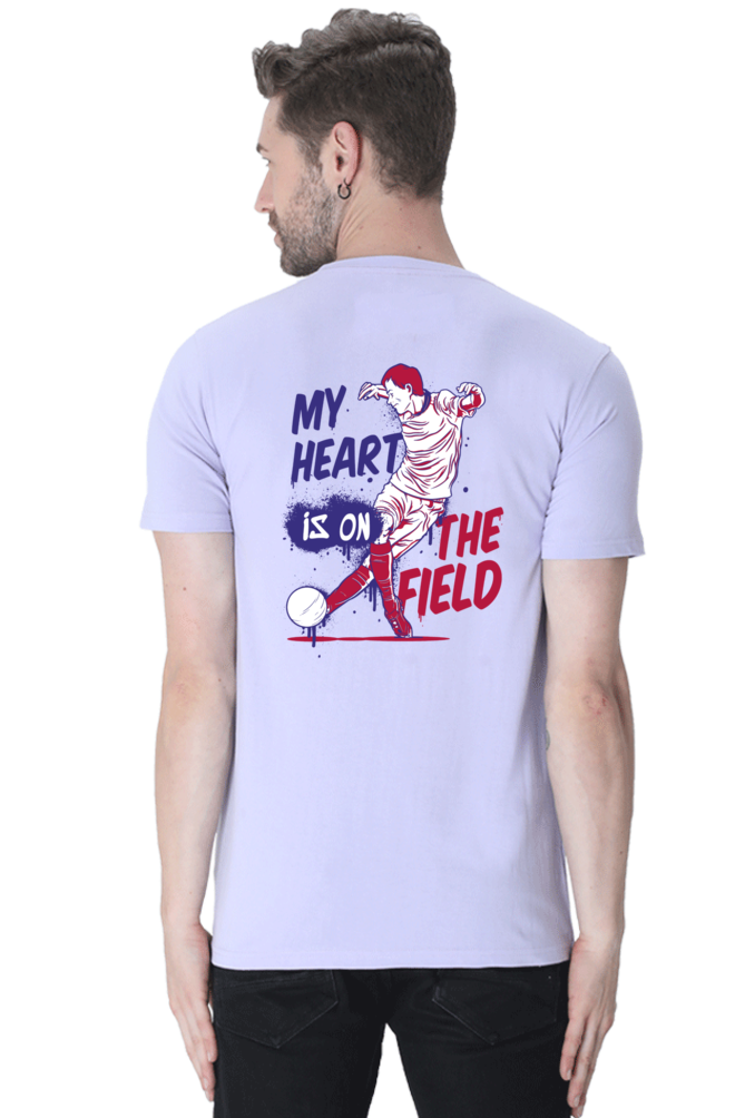 My Heart Is On The Field Printed T-Shirt For Men - WowWaves - 8