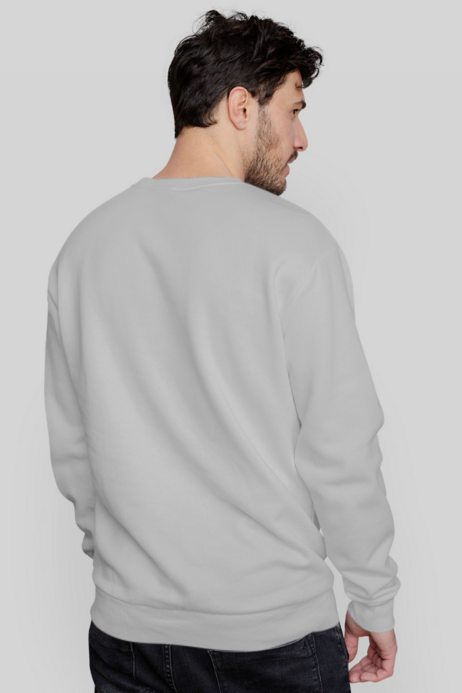 Grey Melange Sweatshirt For Men - WowWaves - 7