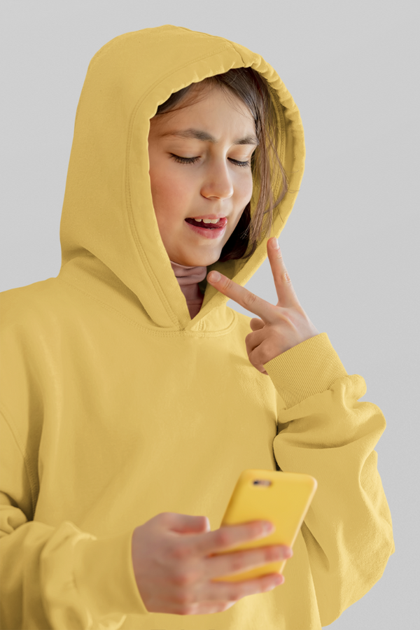 Yellow Hoodie For Girl - WowWaves