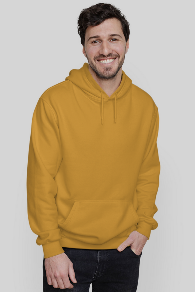 Mustard Yellow Hoodie For Men - WowWaves - 2