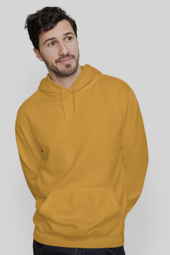 Mustard Yellow Hoodie For Men - WowWaves - 6