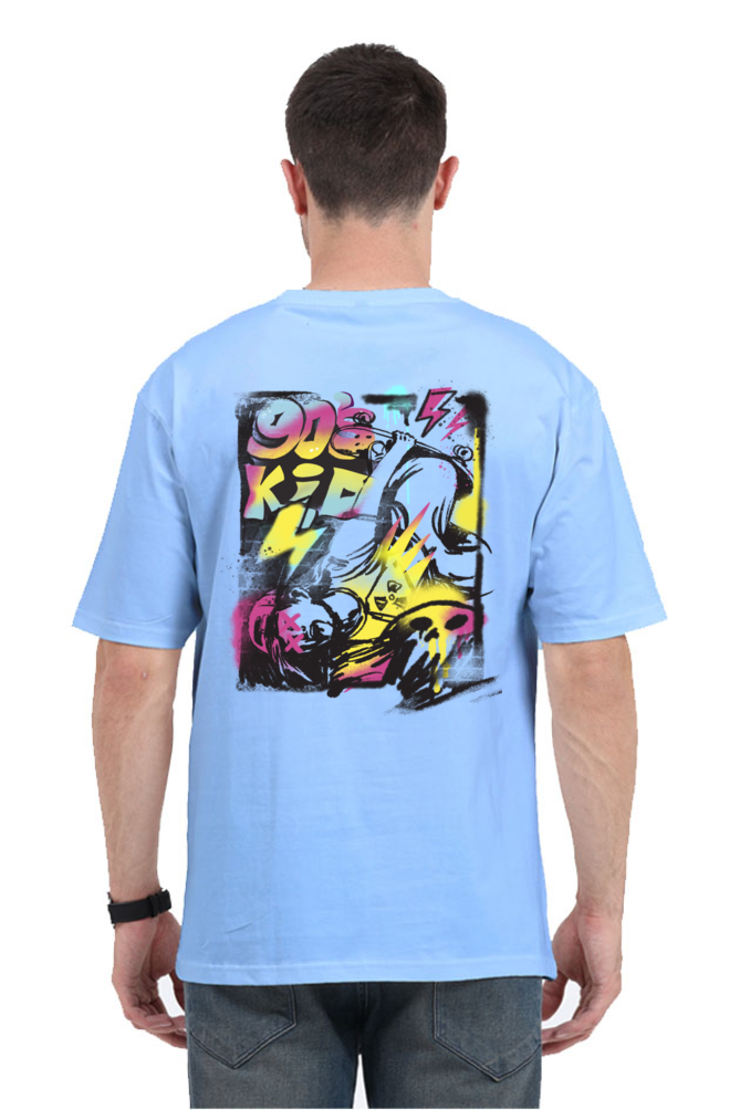 90S Skater Graffiti Printed Oversized T-Shirt For Men - WowWaves - 5