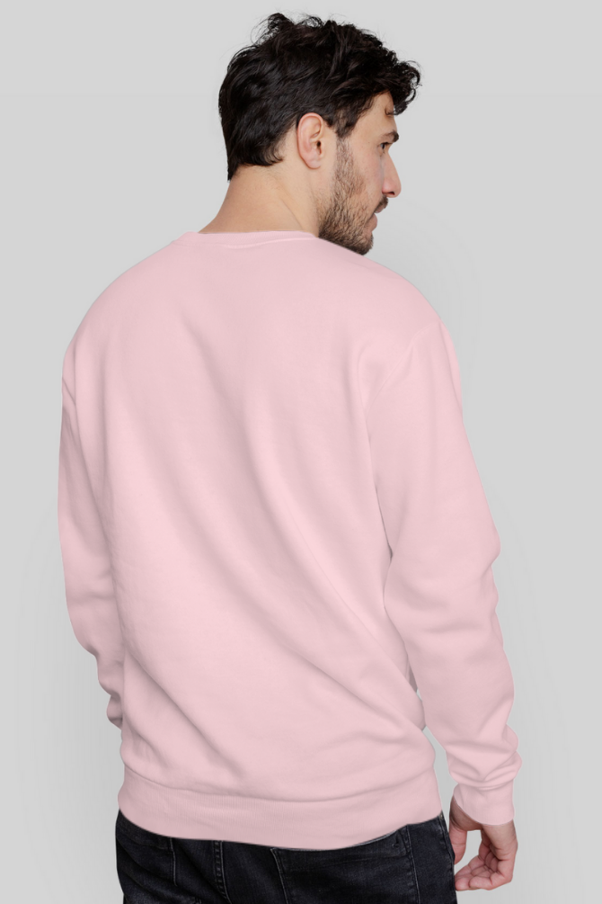 Light Pink Sweatshirt For Men - WowWaves - 4