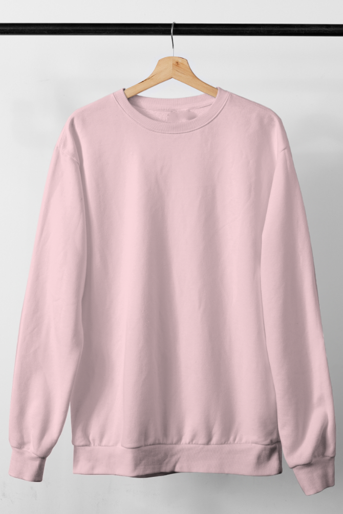 Light Pink Sweatshirt For Men - WowWaves - 1
