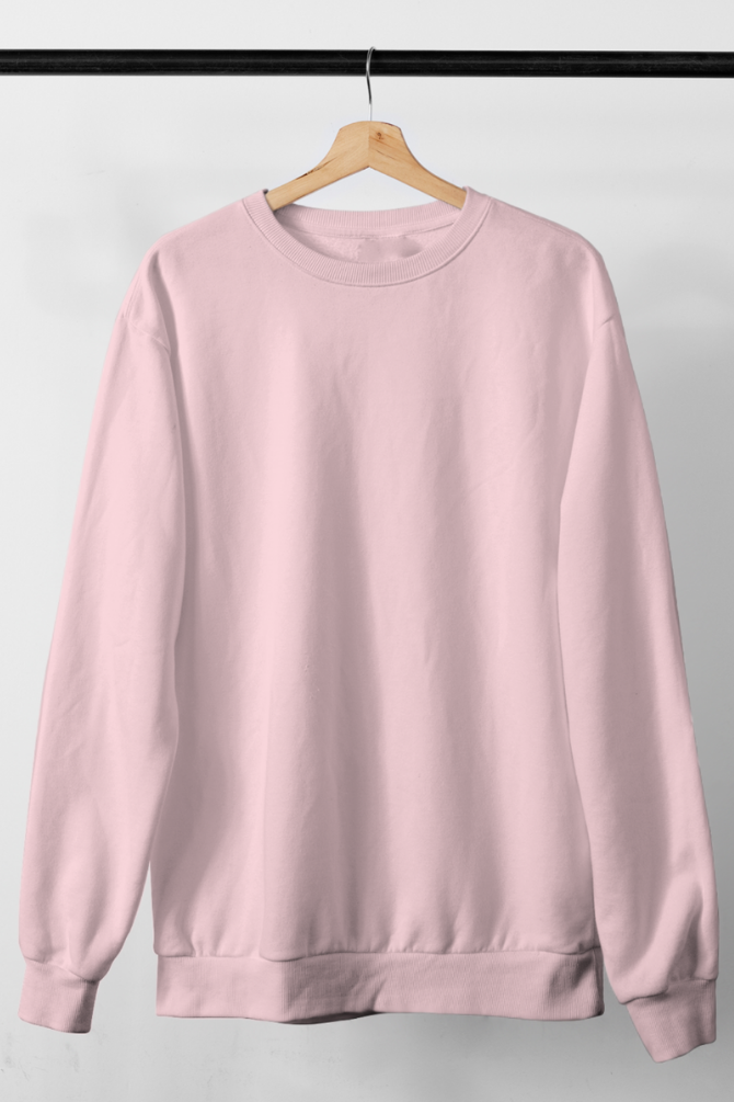 Plain light pink outlet sweatshirt