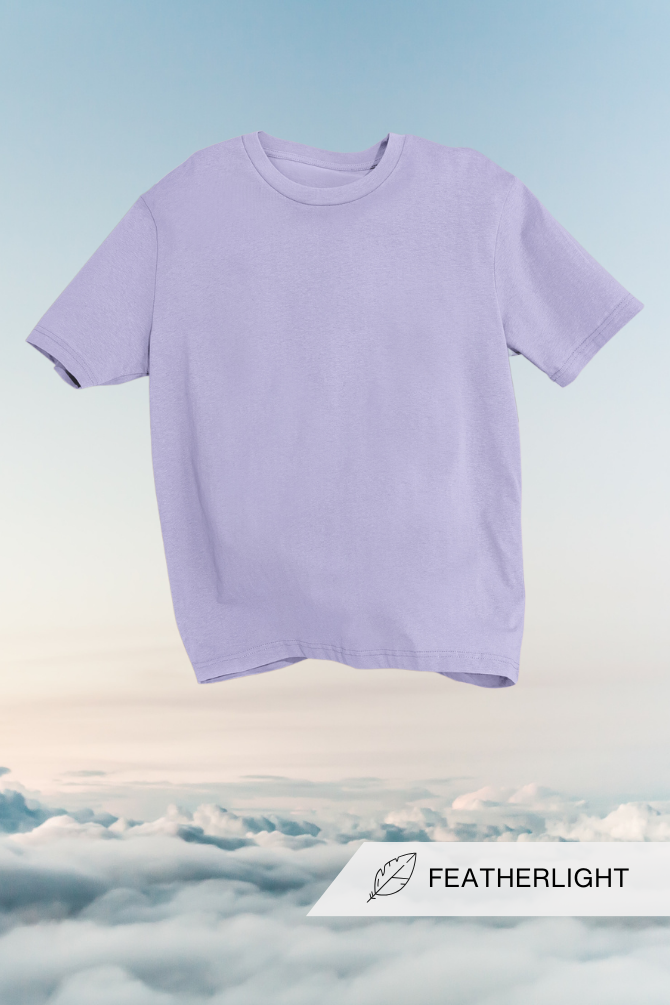 Lavender Supima Cotton T-Shirt For Women - WowWaves - 5