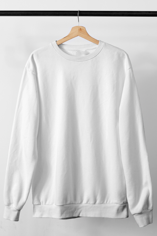 White Sweatshirt For Men - WowWaves - 1
