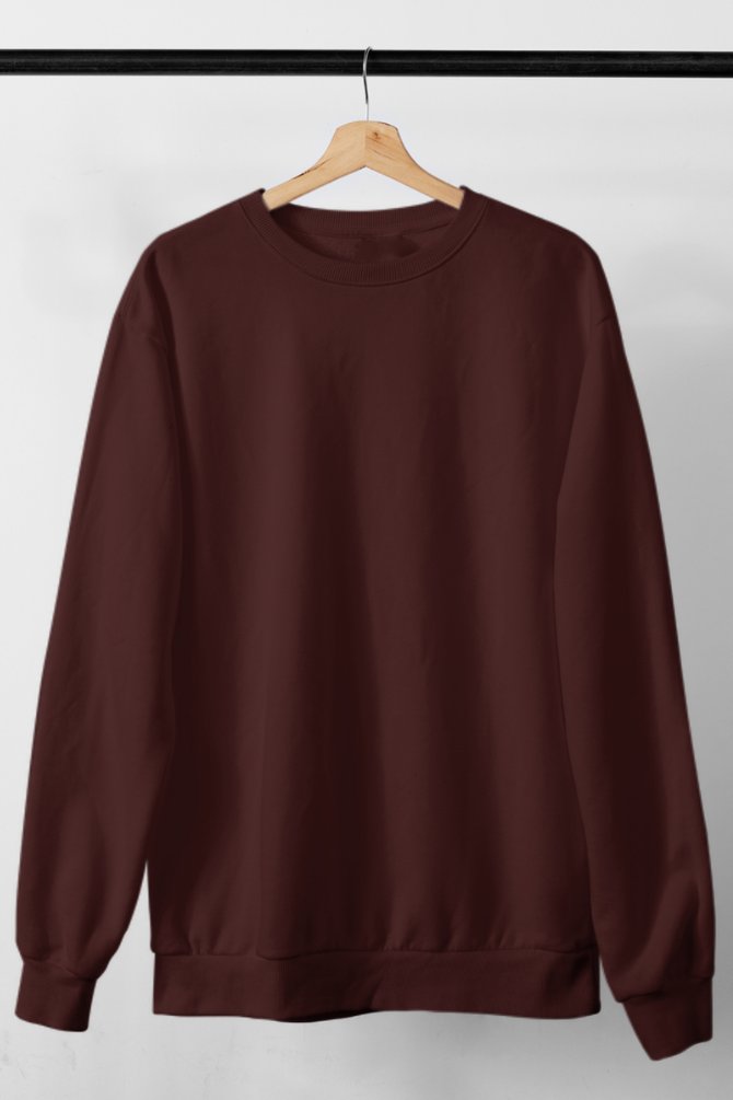 Maroon Sweatshirt For Men - WowWaves - 1