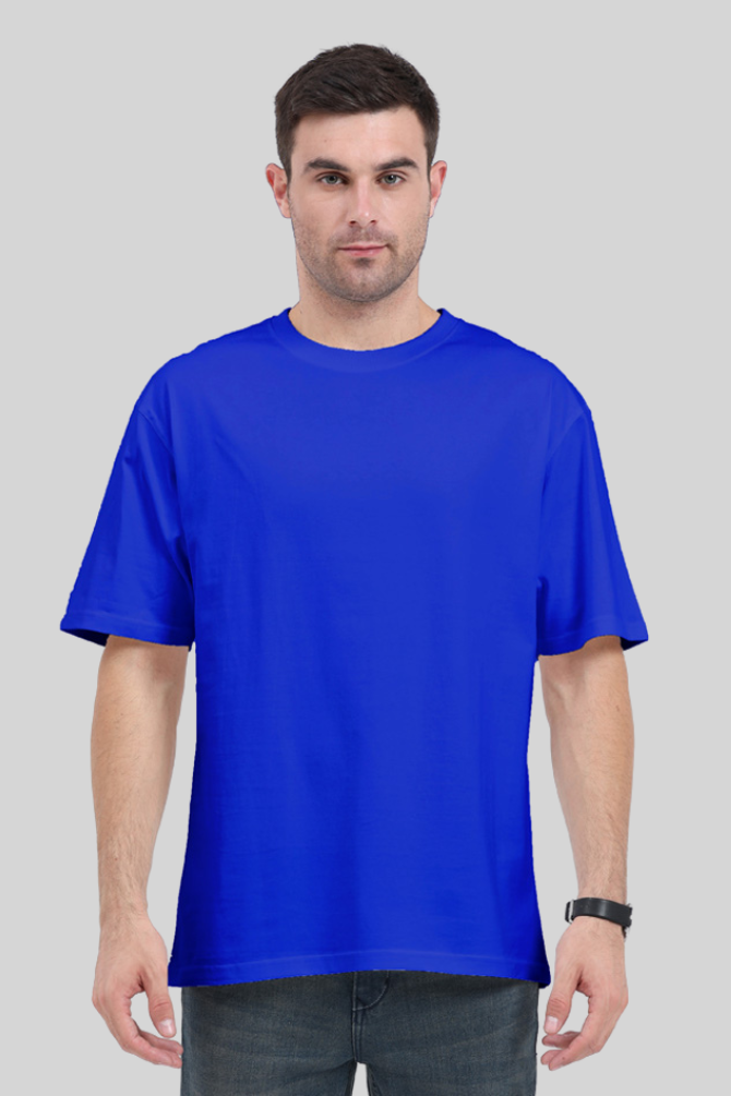 Royal Blue Oversized T-Shirt For Men - WowWaves