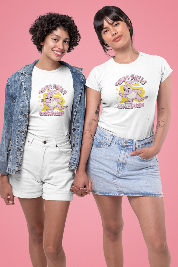 Happy Bunny Delight Printed T-Shirt For Women - WowWaves
